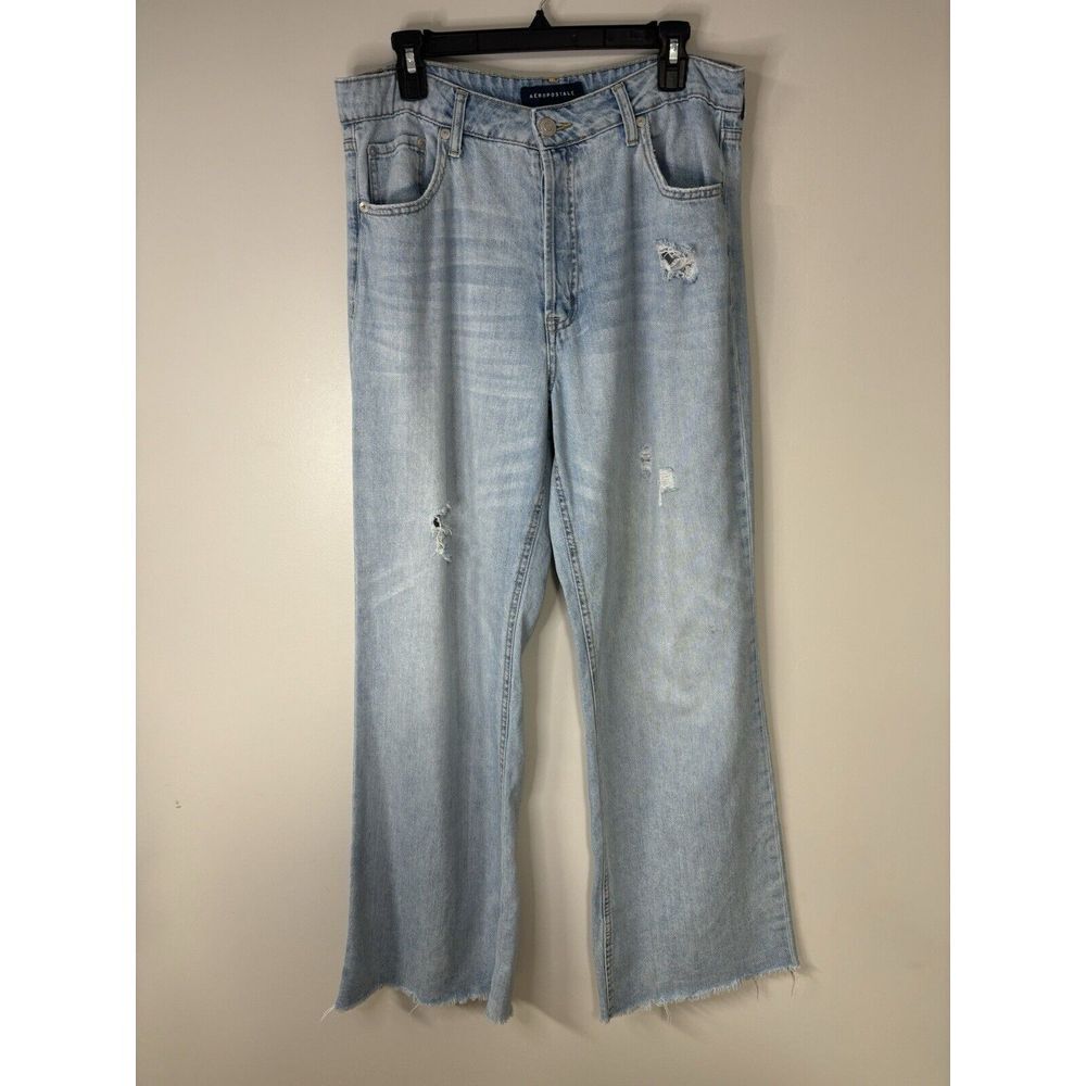 Aeropostale Women's Distressed Denim 90s Grunge‎ Skater Jeans Size 14